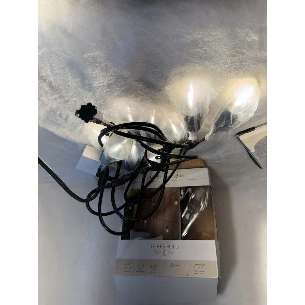 Threshold LED Outdoor Mini String Lights Black Fairy Patio Party Decor Lights